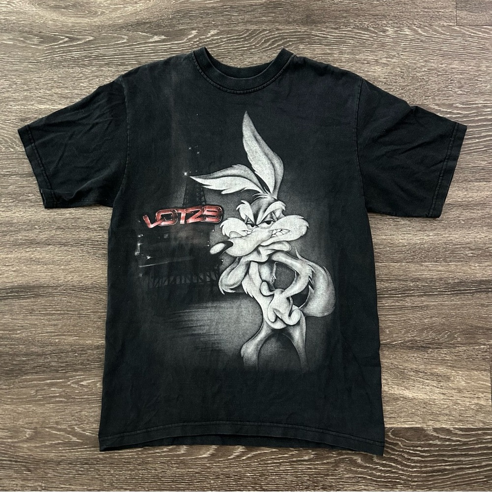 Vintage Lot 29 T Shirt Mens M Black Looney Tunes Wile E. Coyote Y2K Graphic Tee